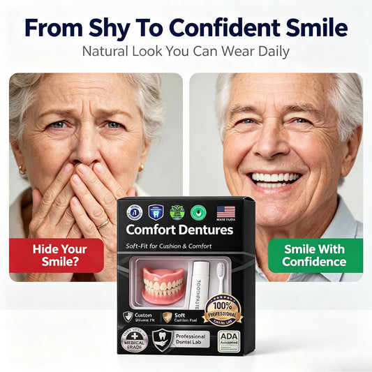 Moldable Silicone Denture Set Instant Smile False Teeth Kit