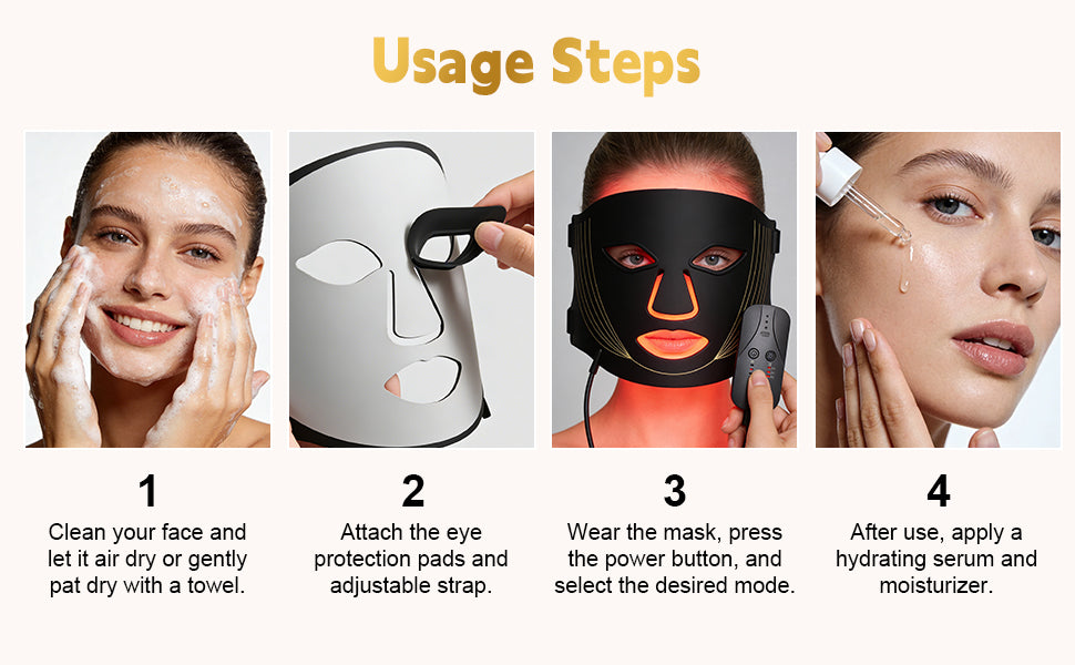LED Face Mask 7 Colors Silicone Facial Beauty Mask Skin Care Device - 11
