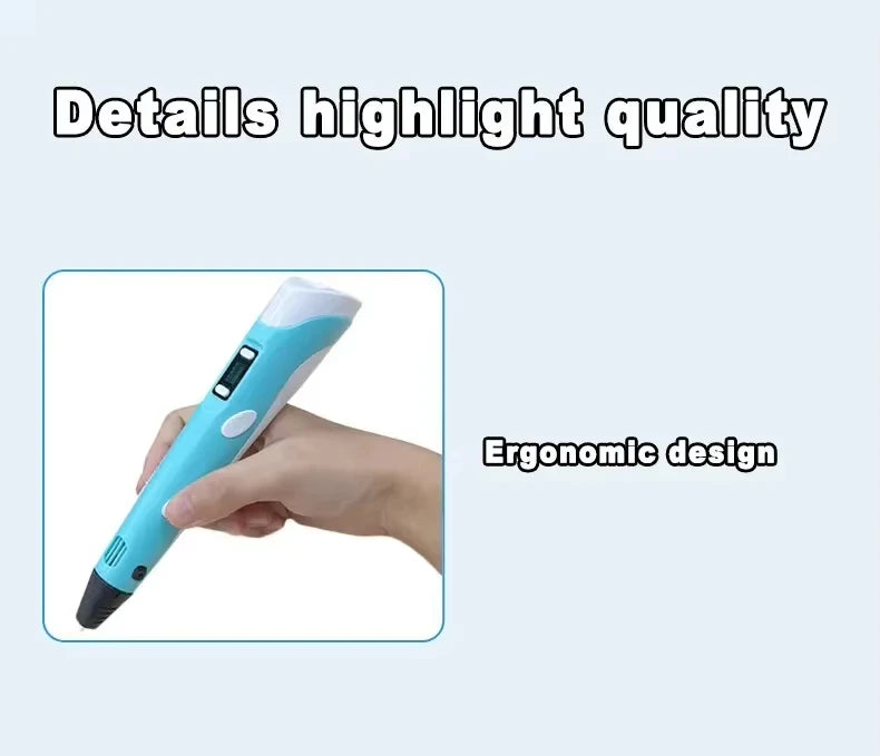 Kids 3D Printing Pen DIY Drawing Pen & Filament Toy