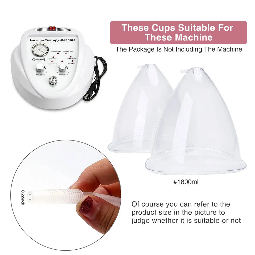 Breast Enlargement and Buttock Lifting Vacuum Suction Cup Set - 4