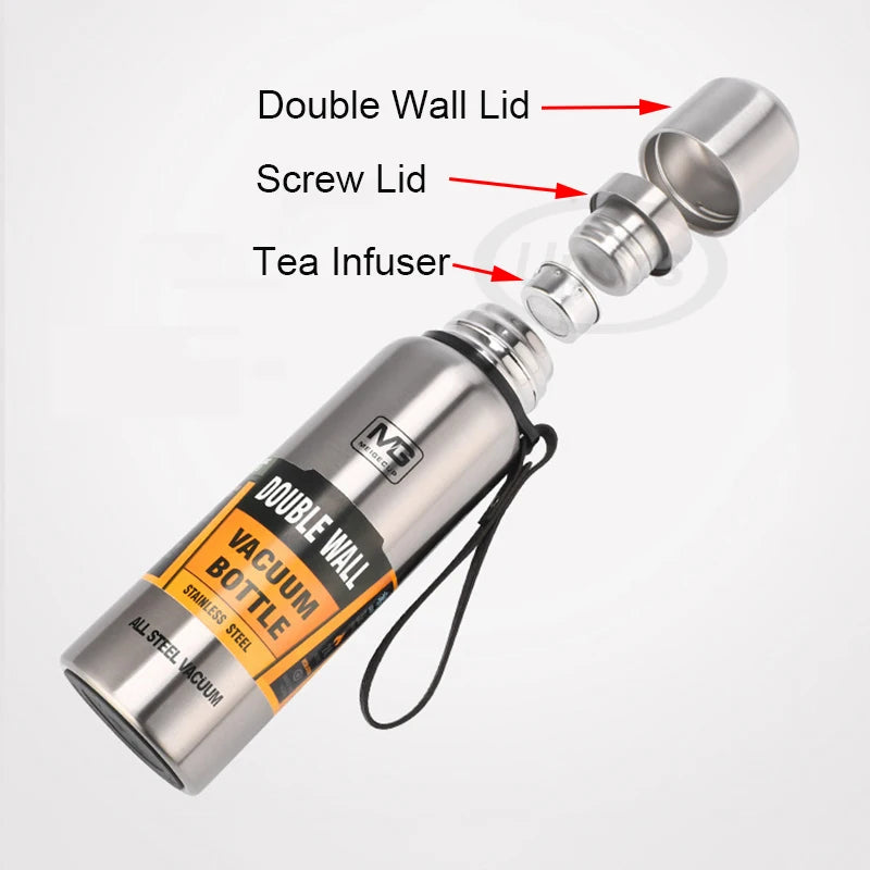 UPORS Stainless Steel Vacuum Insulated Water Bottle Large Thermal Flask