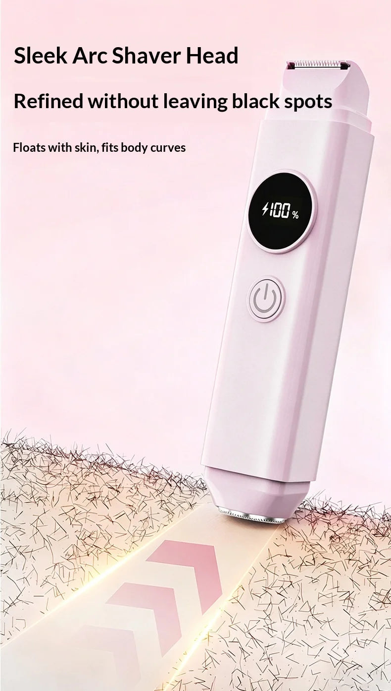 2 in 1 Electric Shaver & Painless Bikini Trimmer for Women