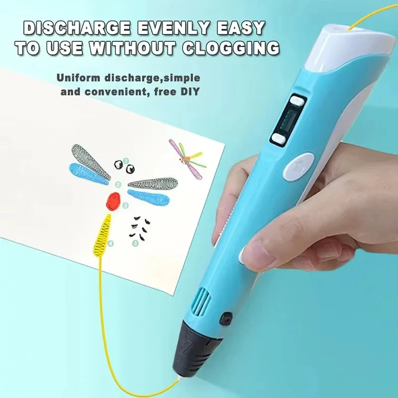 Kids 3D Printing Pen DIY Drawing Pen & Filament Toy