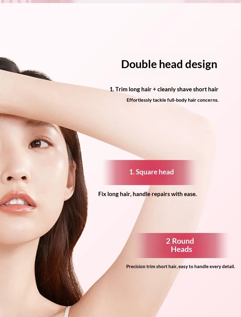 2 in 1 Electric Shaver & Painless Bikini Trimmer for Women - 10