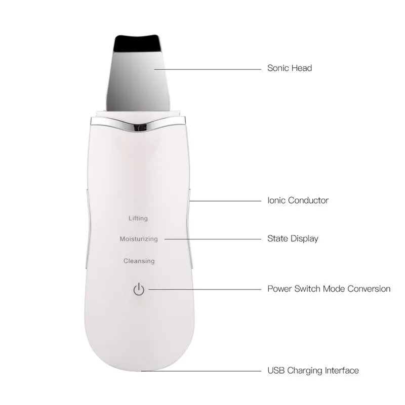 Ultrasonic Skin Scrubber Spatula Blackhead Remover - 11