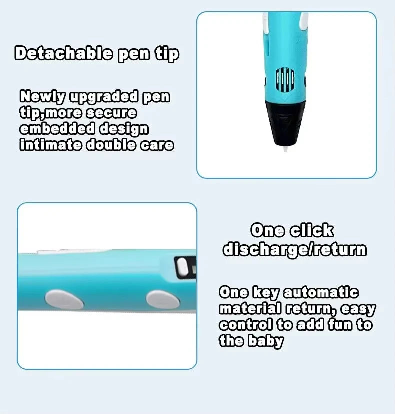 Kids 3D Printing Pen DIY Drawing Pen & Filament Toy