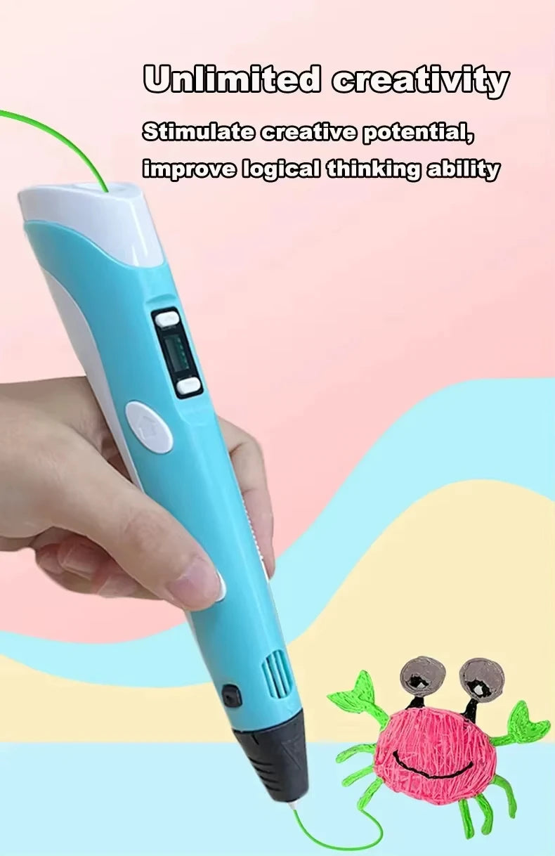 Kids 3D Printing Pen DIY Drawing Pen & Filament Toy