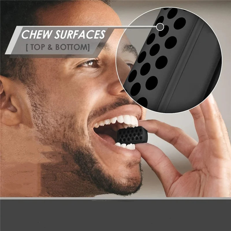 6Pcs Jaw Exerciser Facial Muscle Trainer Silicone Jawline Shaper Tool