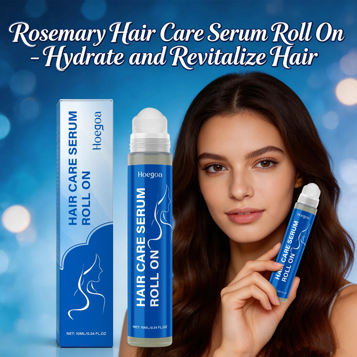 Rosemary Hair Growth Serum Roll-on Scalp Nourishing Hair Roller