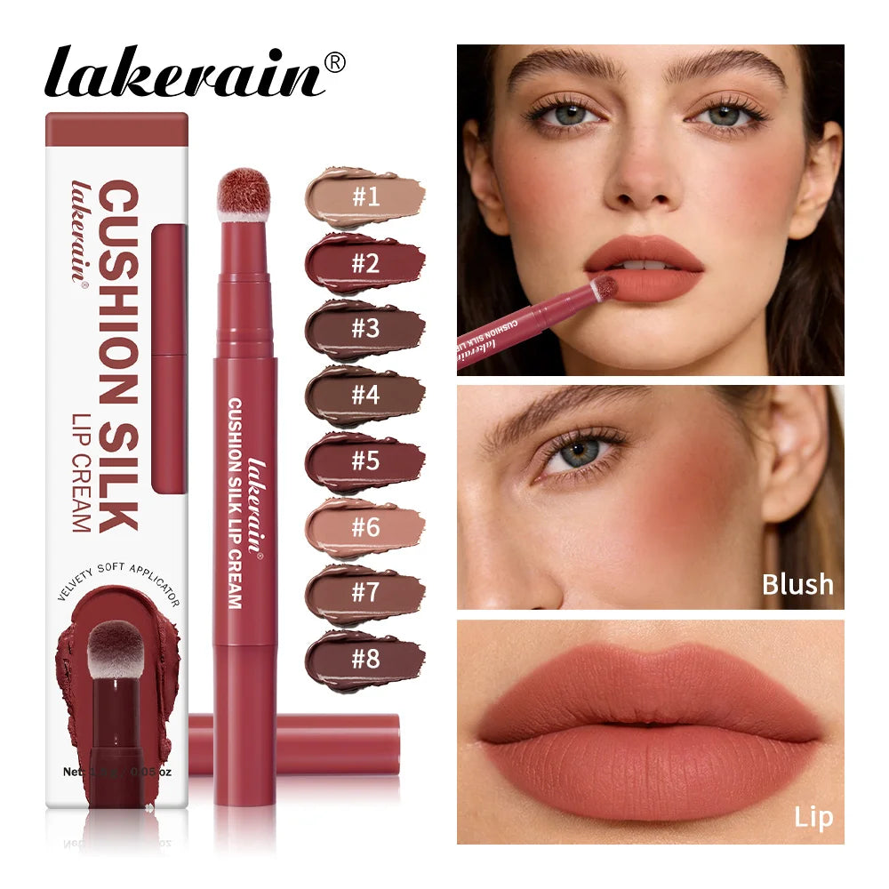 2 in 1 Lip Powder Cream & Blush Waterproof Long Lasting Lip Glaze