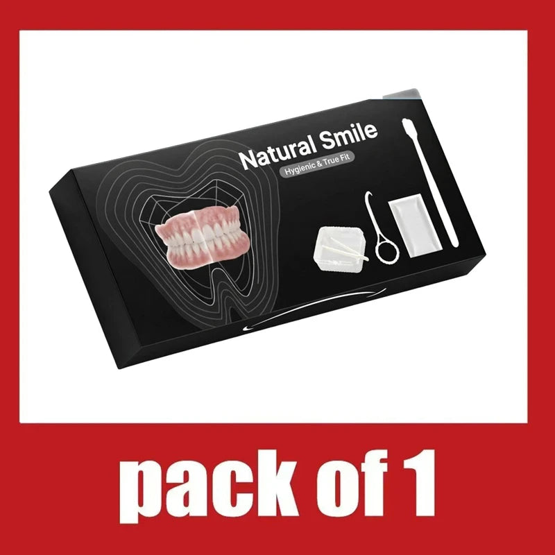 Complete Full Mouth Denture Set Soft Silicone Reline False Teeth - 14