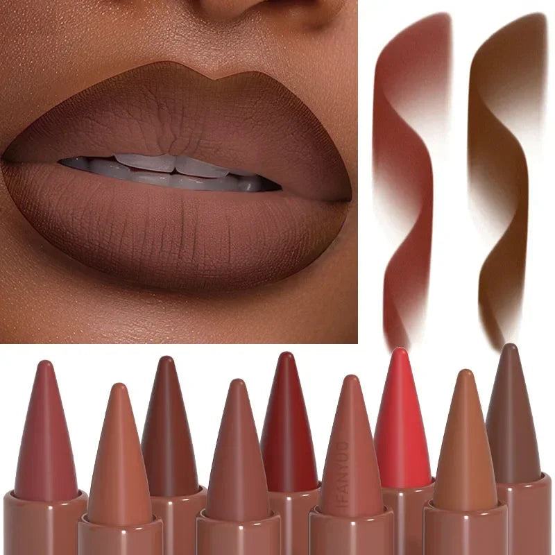 Tapered Gradient Velvet Matte Lip Liner & Contouring Tint Crayon