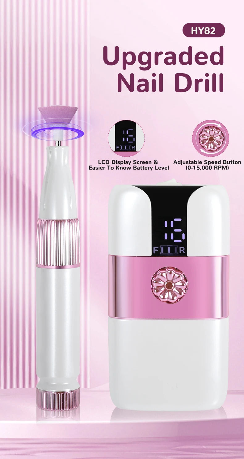 Rechargeable Professional Nail Drill Machine File Set