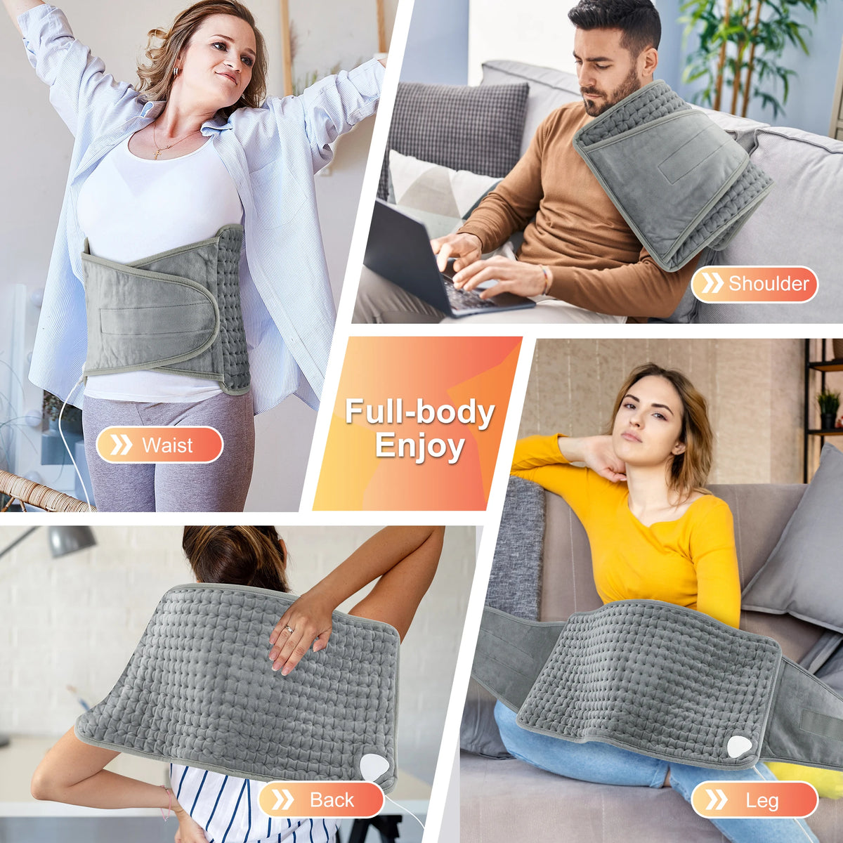 Electric Heating Waist Belt Thermal Pad Back Warmer