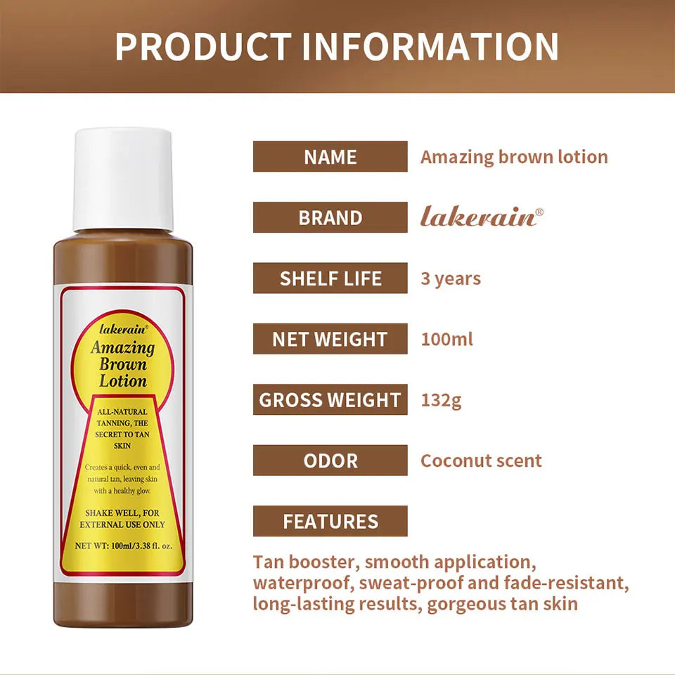 Amazing Brown Tanning Lotion Self Tanner Booster - 17