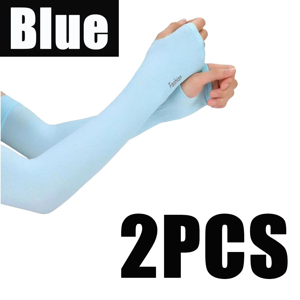 UV Protection Arm Sleeves Cooling Sunblock Covers for Sports Cycling - 26