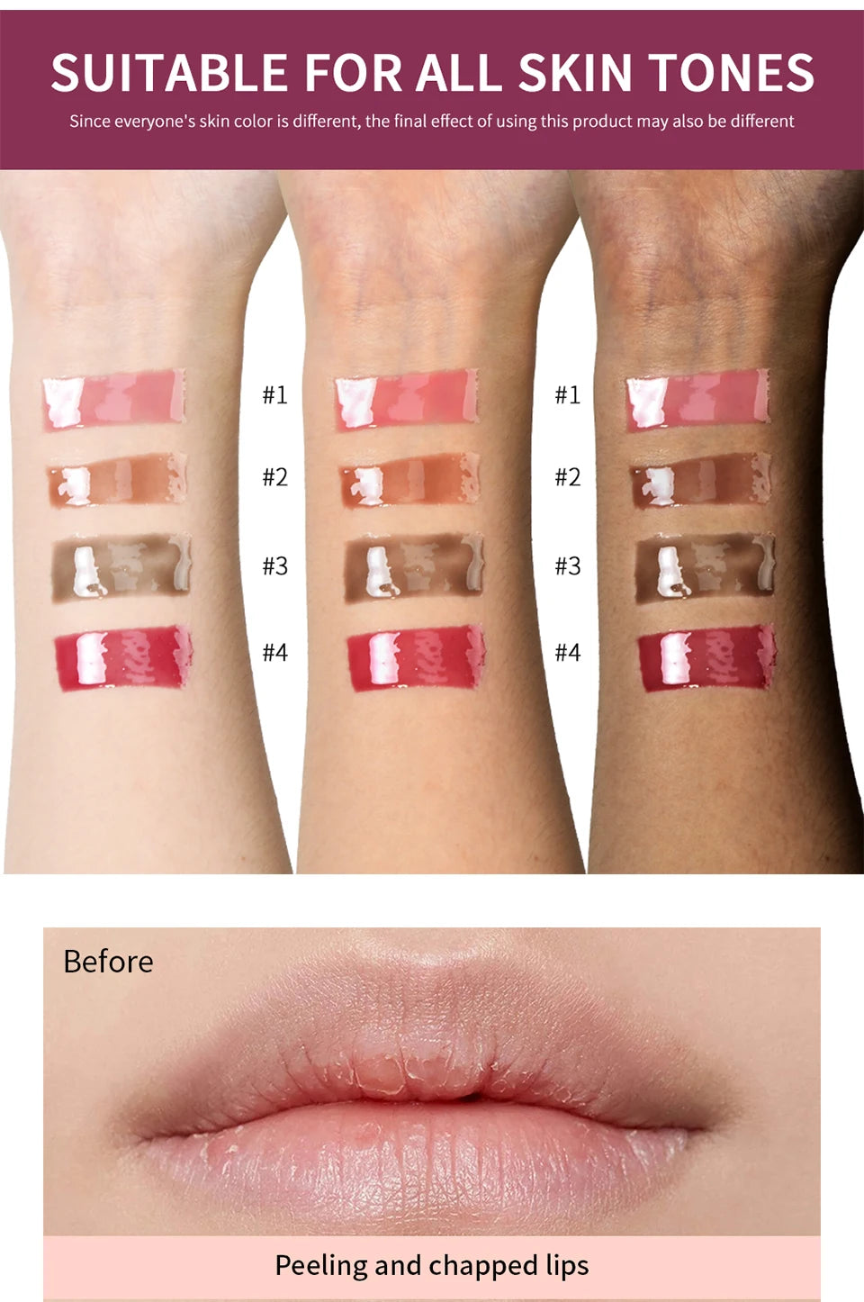 Lakerain Peptide Lip Tint Moisturizing Gloss