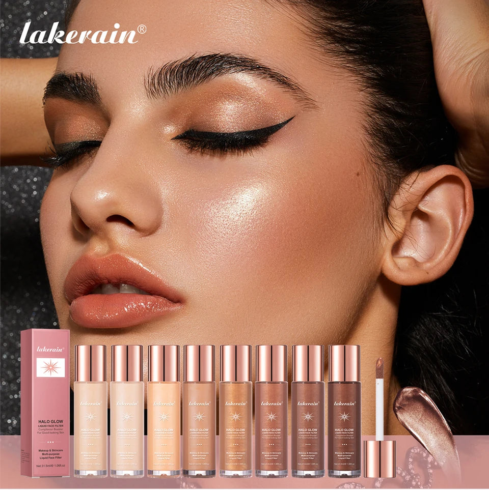 Halo Glow Liquid Face Filter Highlighter & Dewy Skin Bronzer Serum - 7