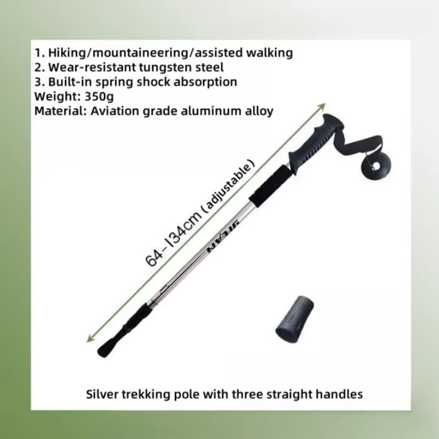 Ultralight Foldable Hiking Trekking Poles Shock Absorbing Walking Stick