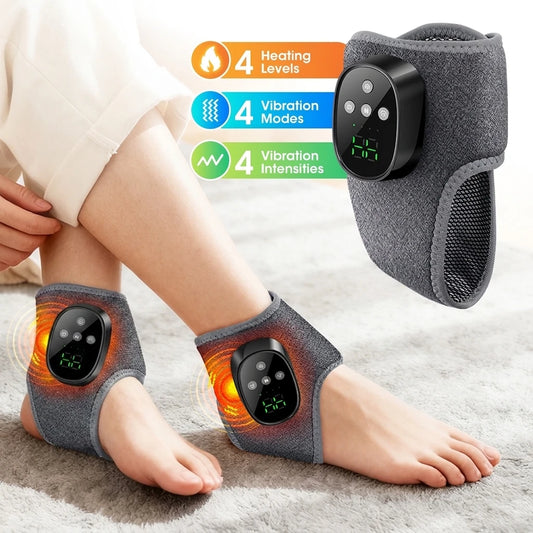 Electric Heated Foot Ankle Massager Vibration Brace