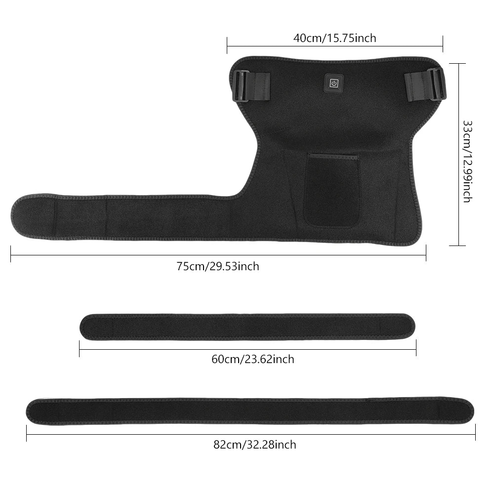 USB Red Light Heating Hip Brace Support Wrap