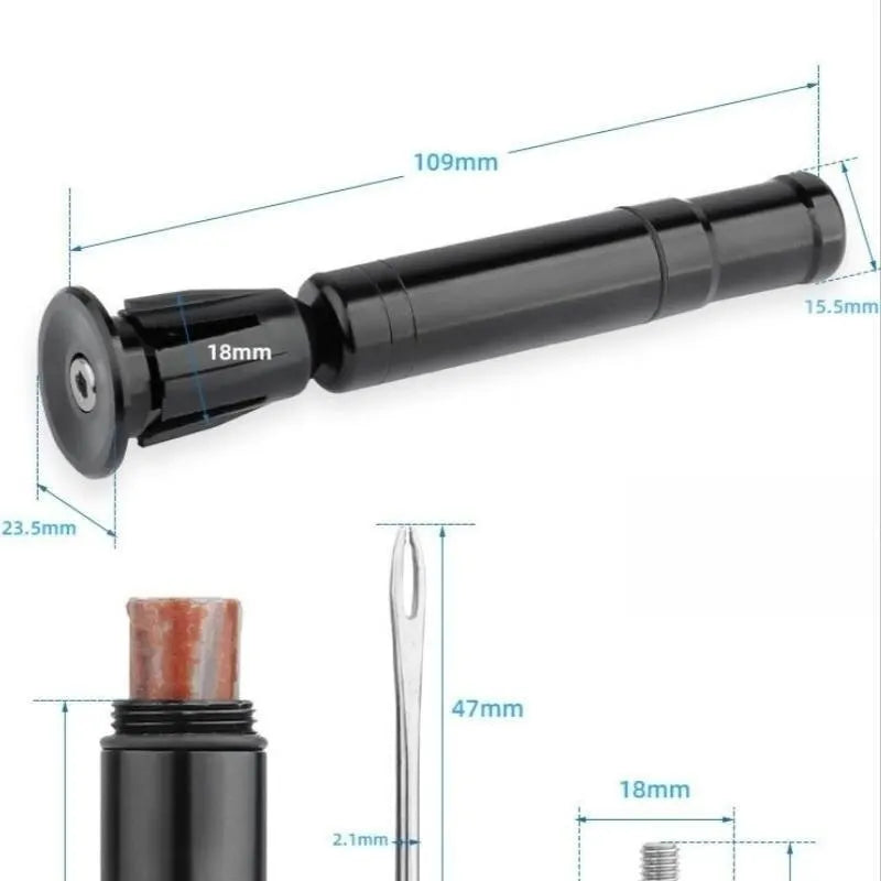 Tubeless Bicycle Tire Repair Kit Portable Bike Puncture Plug Tool