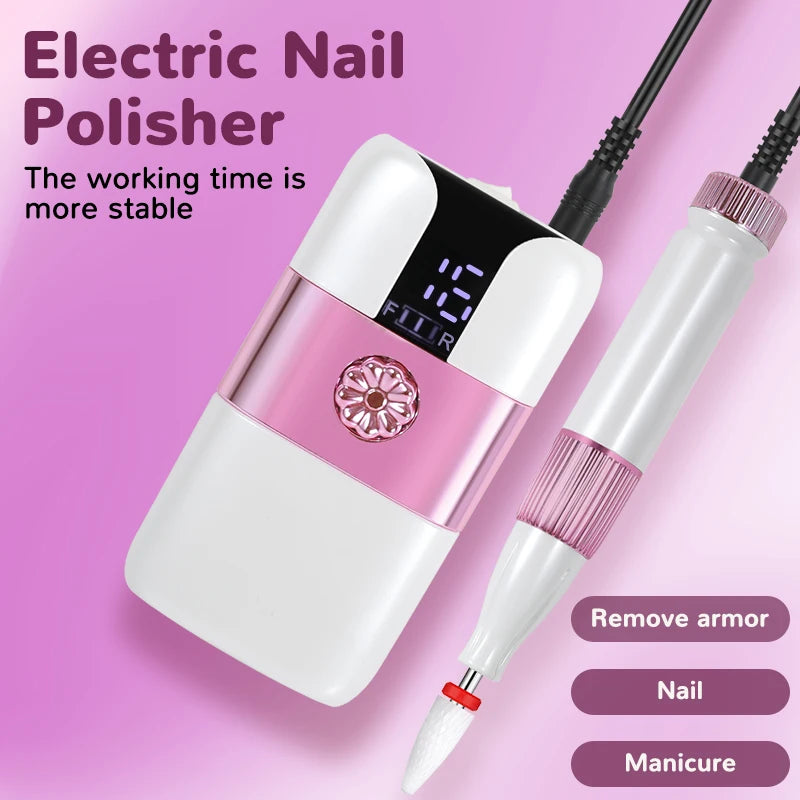 Rechargeable Professional Nail Drill Machine File Set - 2