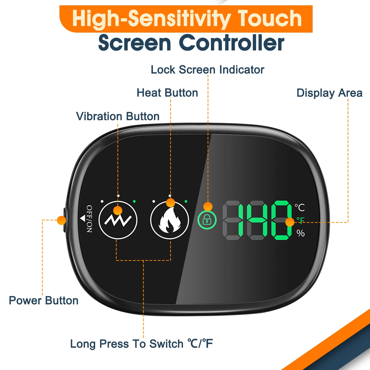 Cordless Neck and Shoulder Massager with Heat and Vibration