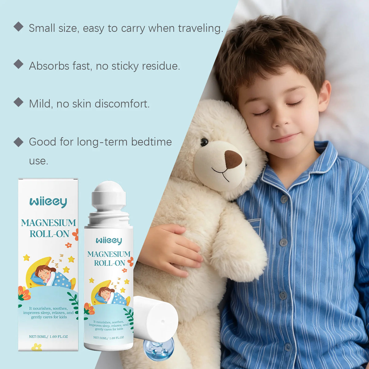Magnesium Roll-On Natural Calming Relax Sleep Aid Roller