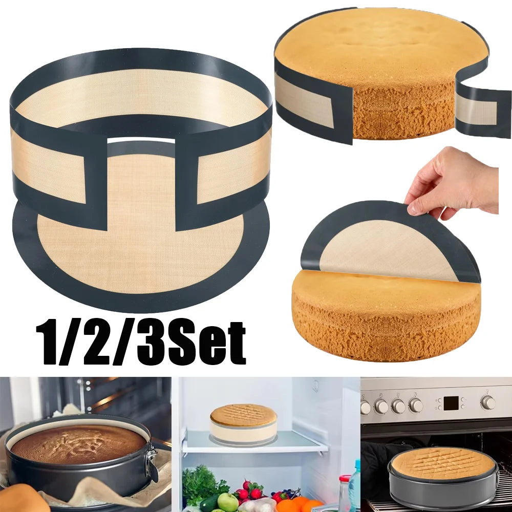 Nonstick Silicone Baking Mat Set Reusable Cake Pan Liners for Baking - 1