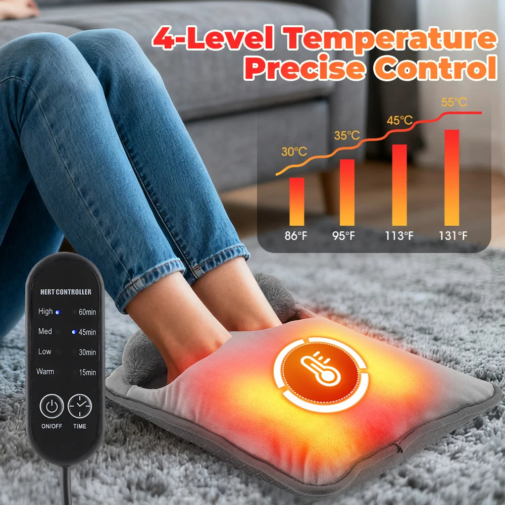 Electric Foot Warmer Heated Pad Winter Foot Heating Device