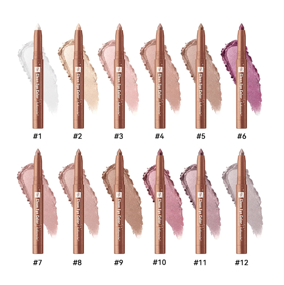 Smudge Proof Eyeshadow Stick Long Lasting Shimmer Matte Pencil Crayon - 10