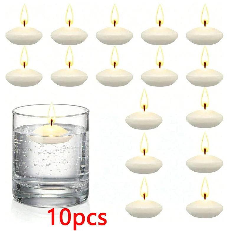 Floating Disc Candles Unscented Romantic Decor for Weddings and Parties