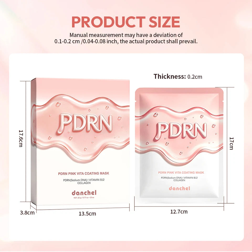 Korean Salmon DNA PDRN Pink Vitamin Hydrating Facial Sheet Mask - 15