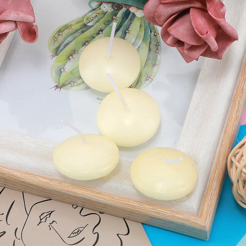 Floating Disc Candles Unscented Romantic Decor for Weddings and Parties