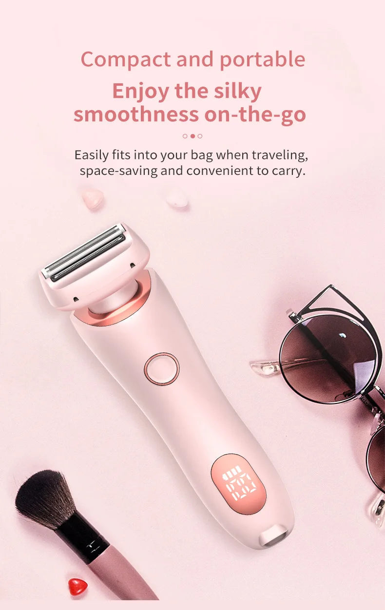 2 in 1 Women Electric Shaver Dual Head Bikini Trimmer Hair Remover