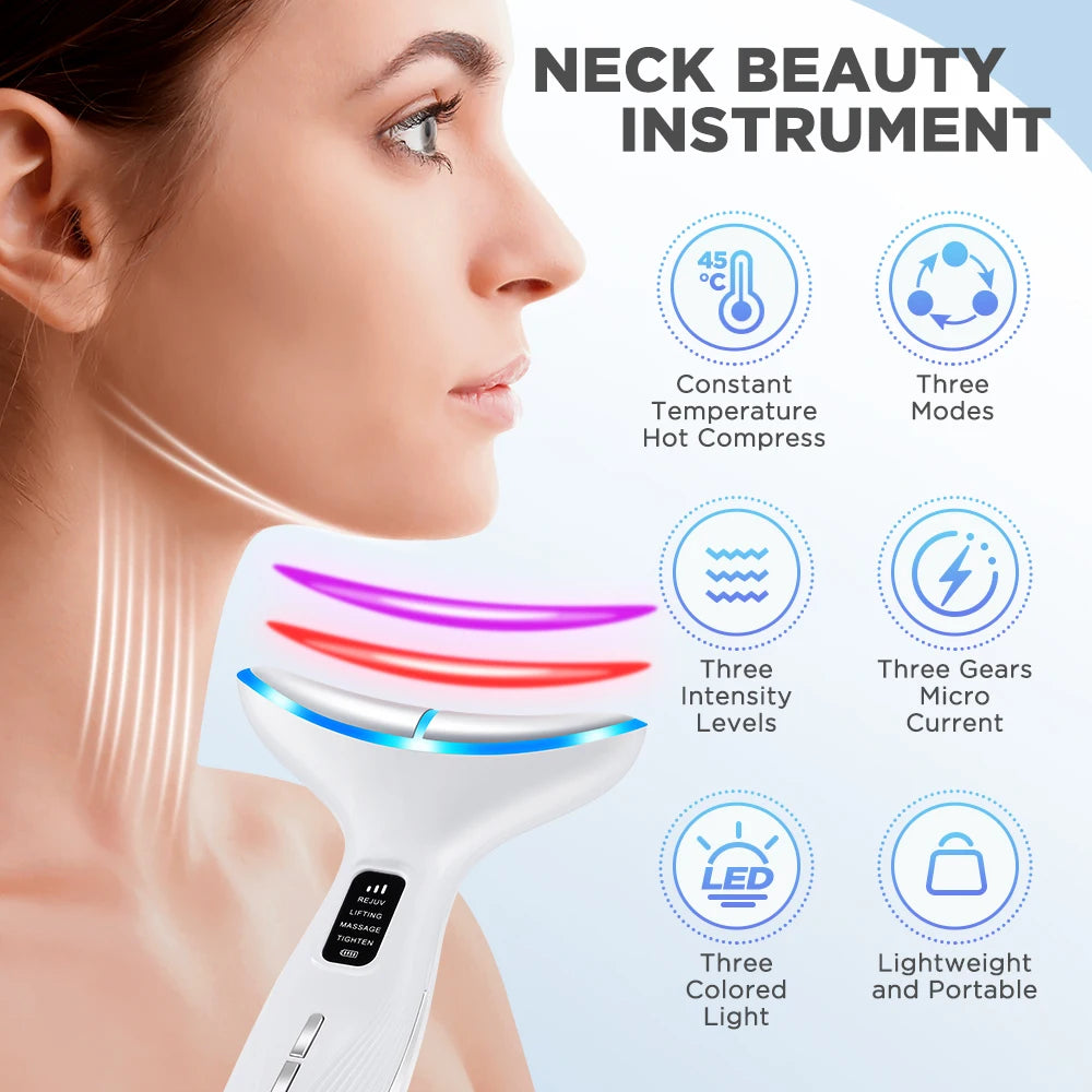 LED Neck Beauty Instrument Face Lifting Massager
