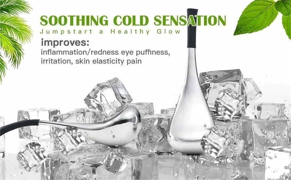 Stainless Steel Ice Globes Facial Cryo Sticks Cooling Roller - 9