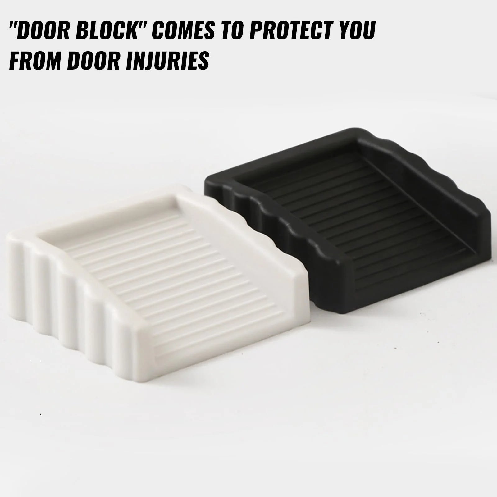 Anti-Slip Door Stopper Rubber Door Wedge Floor Protector Set - 2