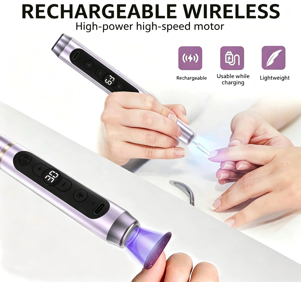 Electric Nail File 12 in 1 Cordless Manicure And Pedicure Kit