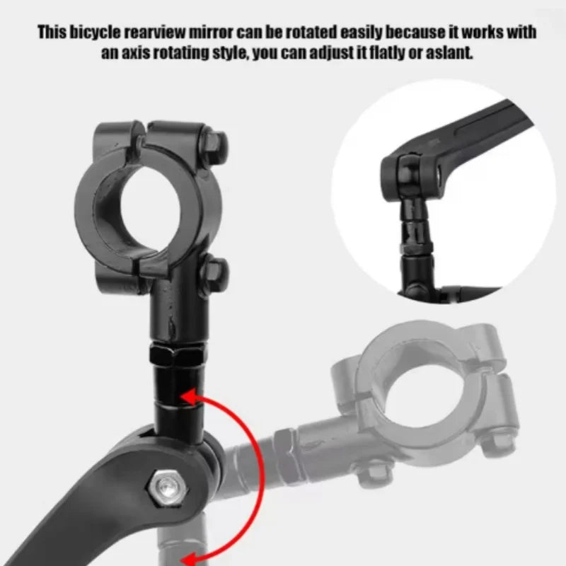 Adjustable Bike Rearview Mirror 360 Rotating Cycling Handlebar Mirror - 4