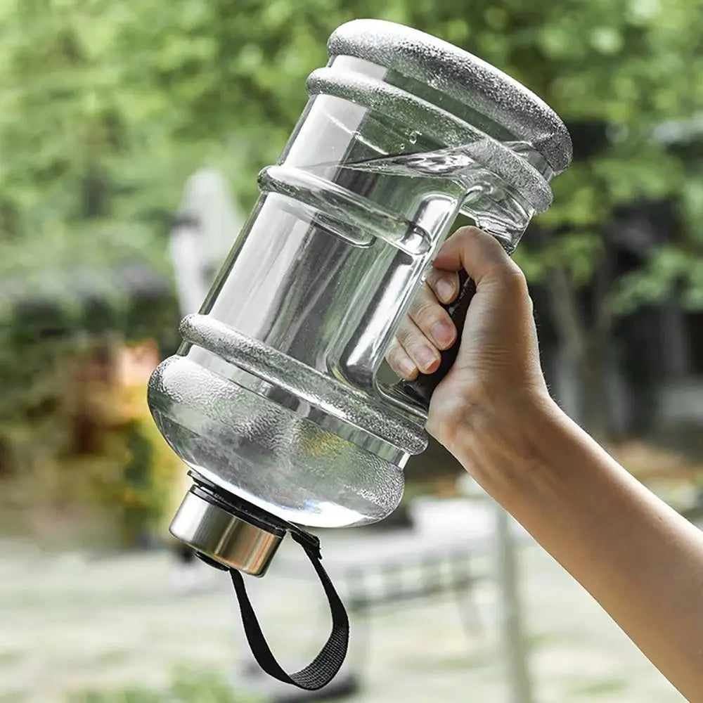 2L Large Sports Water Bottle Portable PETG Fitness Jug with Handle