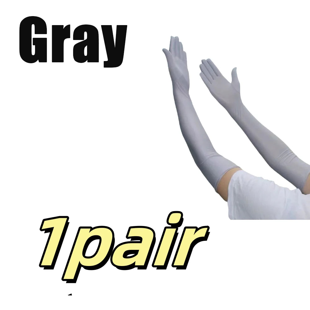 Women Long Elbow Length Spandex Gloves Elegant Wedding Party Sun Protection - 16