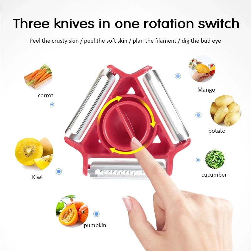 Manual Vegetable Spiralizer Hand Crank Slicer Julienne Kitchen Tool - 3