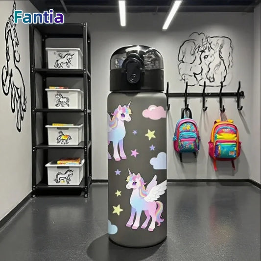 780ml Unicorn Water Bottle BPA Free Leak Proof Sports Gym Drink Cup