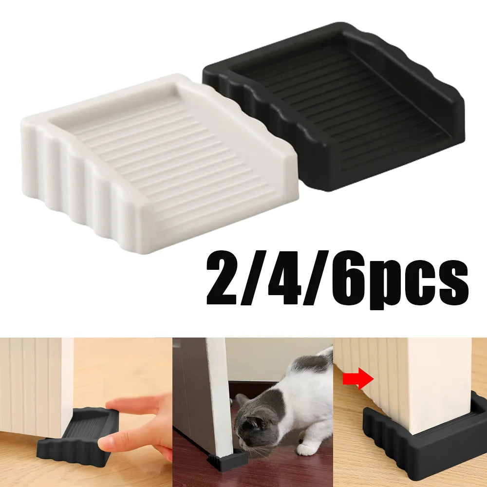 Anti-Slip Door Stopper Rubber Door Wedge Floor Protector Set - 1