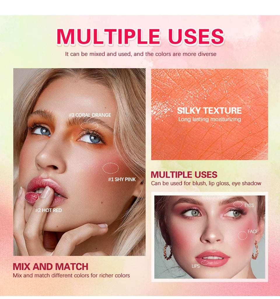 Korean Blush Stick Matte Cream Blusher & Tinted Makeup Stick - 17