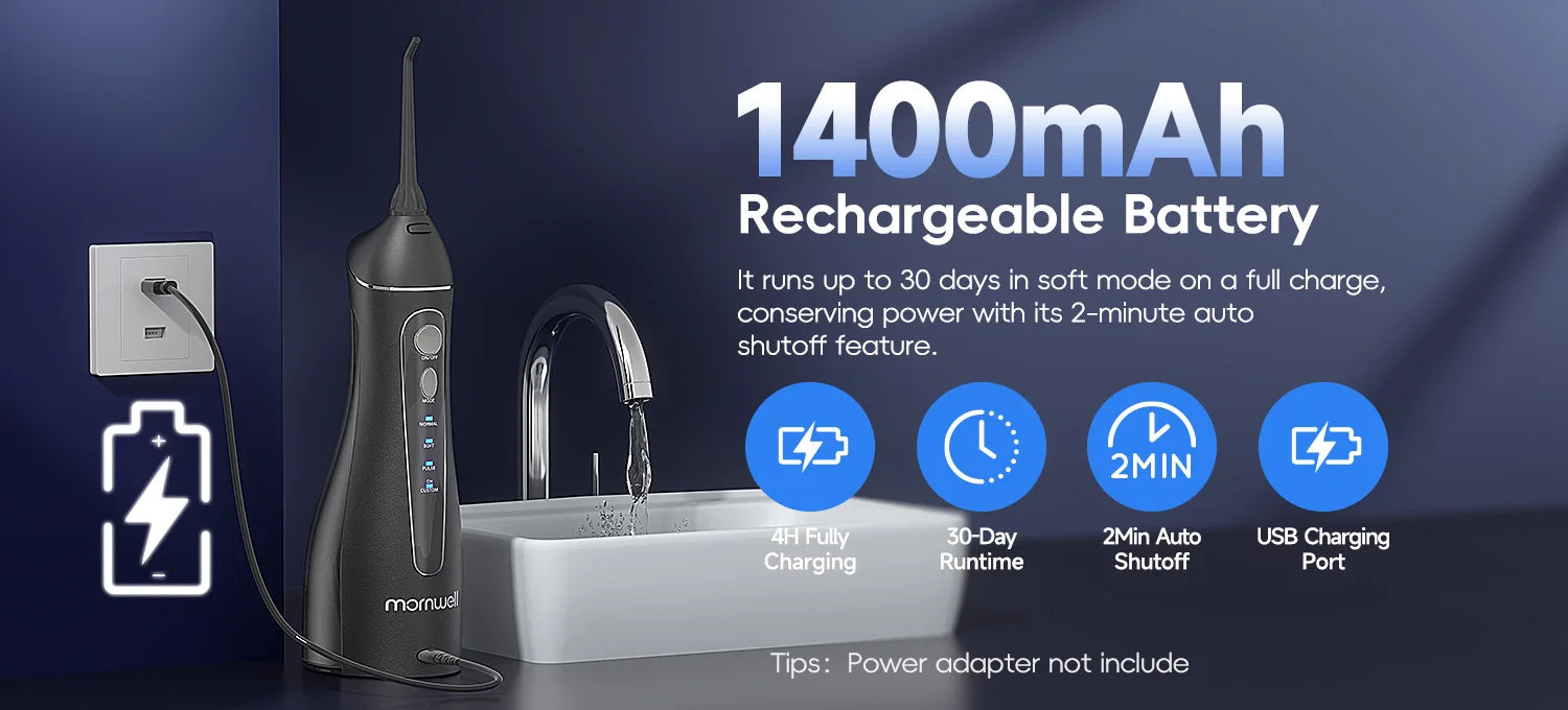 Cordless Water Flosser Portable Oral Irrigator - 7
