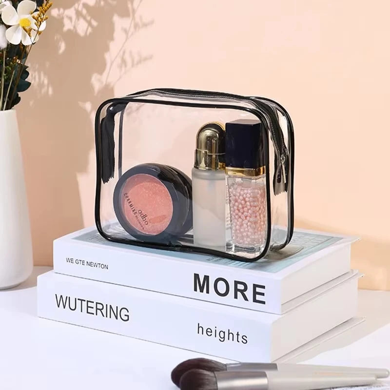 Clear Travel Toiletry Bag Set Waterproof Cosmetic Organizer with Zipper
