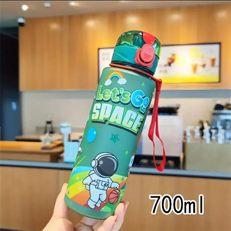 700ml Astronaut Water Bottle Leakproof Sport Cup with Carrying Strap - 10
